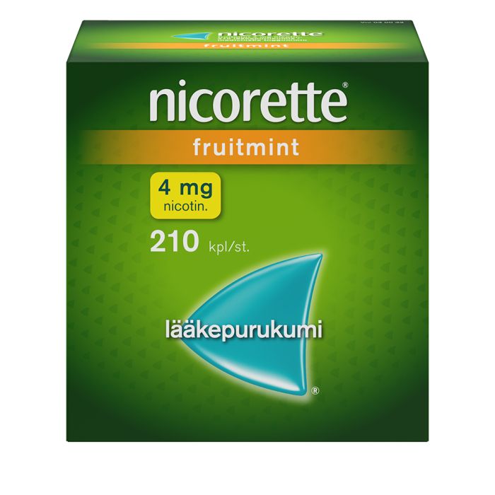 NICORETTE FRUITMINT lääkepurukumi 4 mg 210 fol kuva 3