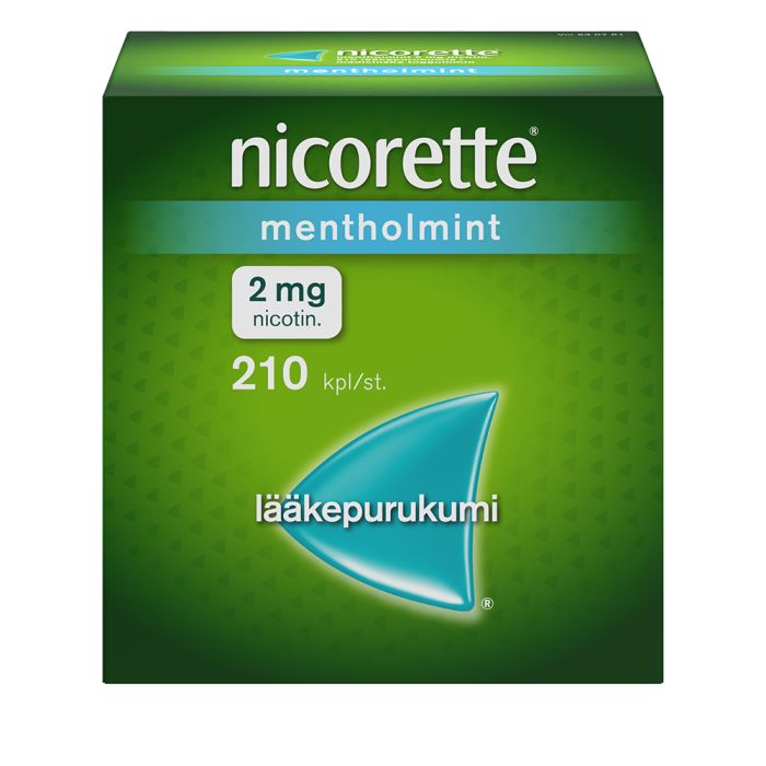 NICORETTE MENTHOLMINT lääkepurukumi 2 mg 210 fol kuva 3