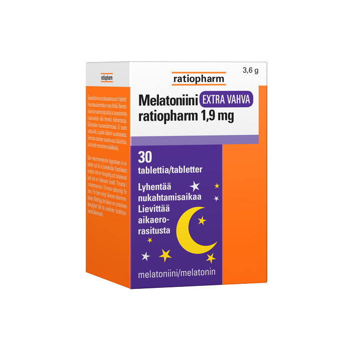 Melatoniini Extra Vahva ratiopharm 1,9 mg 30 tabl kuva 2