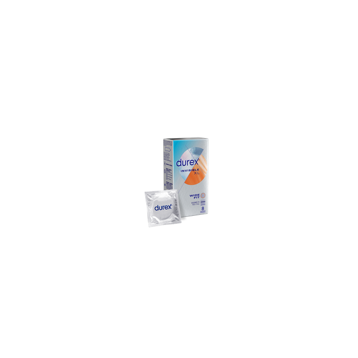 Durex Invisible XL Wide Fit Kondomi 8 kpl kuva 1