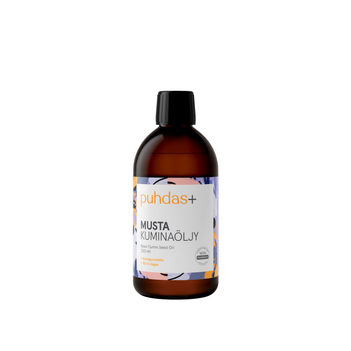 Puhdas+ Mustakuminaöljy 250 ml