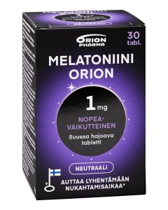 Melatoniini Orion 1 mg suussa hajoava 30 tabl