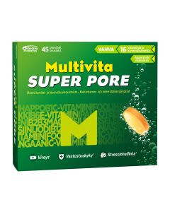 Multivita Super Pore monivitamiini 45 poretablettia