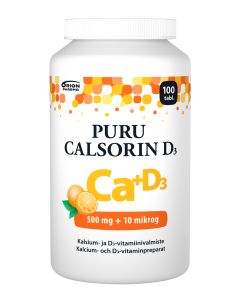Puru Calsorin D3 500 mg + 10 mikrog 100 purutabl