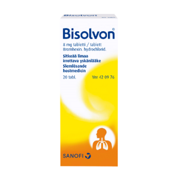 BISOLVON tabletti 8 mg 20 fol