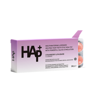 HAp+ Imeskelytabletti Mansikka&Raparperi 16 kpl