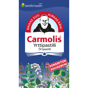 Carmolis Sokeriton Yrttipastilli 45 g