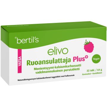 bertils Elivo Ruuansulattaja plus vadelma 32 purutablettia