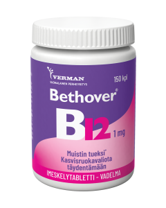 Bethover B12 1 mg Vadelma 150 TABL