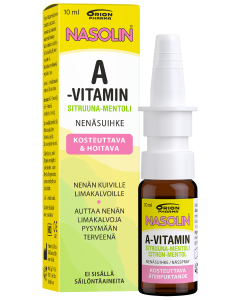 Nasolin A-vitamin Sitruuna-Mentoli nenäsumute 10 ml