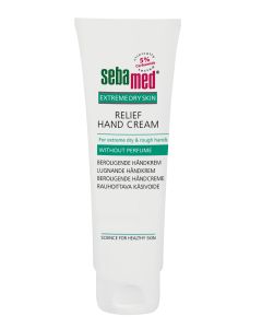 SEBAMED RAUHOITTAVA KÄSIVOIDE 5% KARBAM. HAJUSTEETON 75 ML