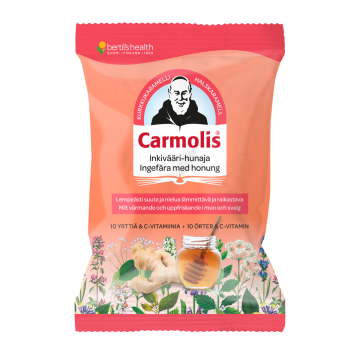 Carmolis Inkivääri-hunaja Kurkkukaramelli 75 g