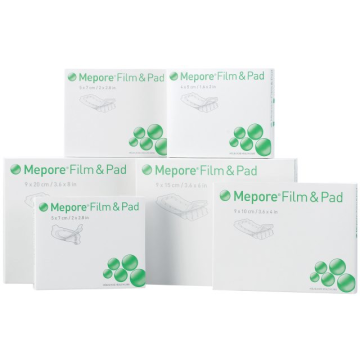 Mepore film & pad 4x5 cm 5 kpl