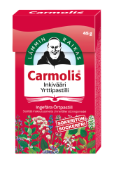 Carmolis Inkivääri Yrttipastilli 45 g