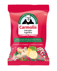 Carmolis Inkivääri Kurkkukaramelli 75 g