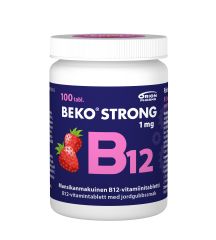 BEKO STRONG B12 1MG MANSIKKA 100 PURUTABL