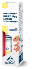 Nordaid 10 mikrog D-vitamiinisuihke lapsille 30 ml