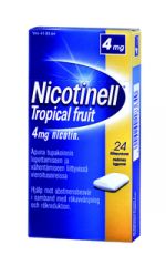 NICOTINELL TROPICAL FRUIT 4 mg lääkepurukumi 24 fol