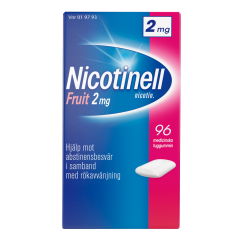 NICOTINELL FRUIT 2 mg lääkepurukumi 96 fol
