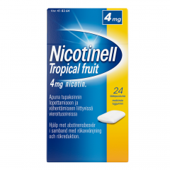 NICOTINELL TROPICAL FRUIT 4 mg lääkepurukumi 24 fol